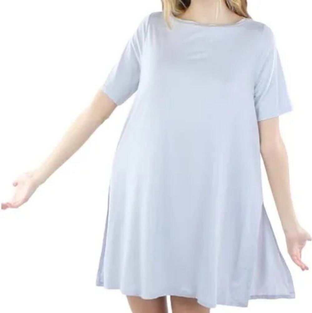 Eileen Fisher NWT Blue Sky Tencel Boat Neck Tunic Top - Size Medium